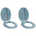 DESKA TOALETOWA Z SAMOODBLOKOWANIEM 2 PCS NIEBIESKI 44X38CM