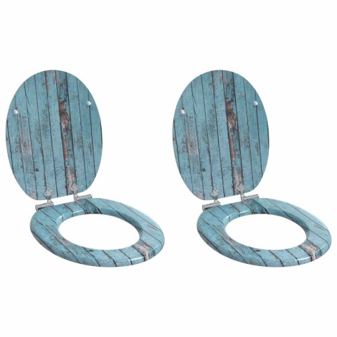 DESKA TOALETOWA Z SAMOODBLOKOWANIEM 2 PCS NIEBIESKI 44X38CM