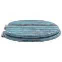 DESKA TOALETOWA Z SAMOODBLOKOWANIEM 2 PCS NIEBIESKI 44X38CM