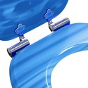DESKA TOALETOWA Z SAMOODBLOKOWANIEM 2 PCS NIEBIESKI KROPLE