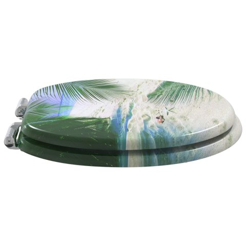 DESKA TOALETOWA Z SAMOODBLOKOWANIEM 2 PCS ZIELONY 44X38CM