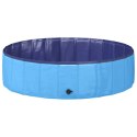 VidaXL Składany basen dla psów Niebieski 120 x 120 x 30 cm PVC