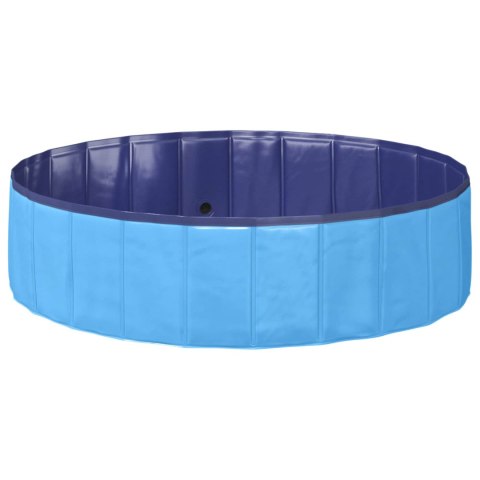 VidaXL Składany basen dla psów Niebieski 120 x 120 x 30 cm PVC