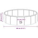 VidaXL Składany basen dla psów czerwony 80 x 80 x 20 cm PVC