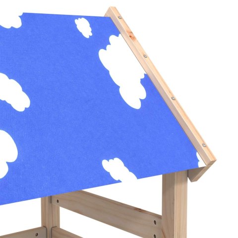 VidaXL Wieża zabaw Brązowy 110,5 x 52,5 x 215cm Lite drewno sosnowe