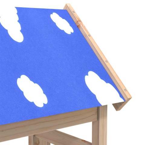 VidaXL Wieża zabaw Brązowy 52.5 x 46.5 x 208 cm Lite drewno sosnowe