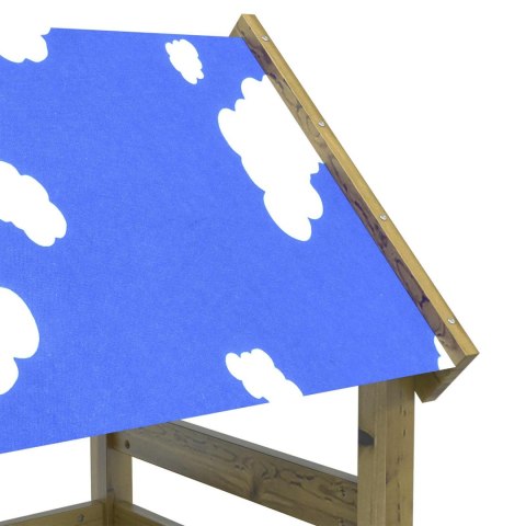 VidaXL Wieża zabaw Brązowy Drewno impregnowane lite