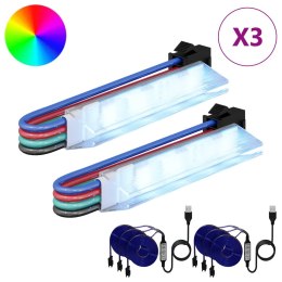 VidaXL Taśma LED 2 pcs Czarny i wielokolorowy 1745 mm Miedź i plastik