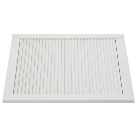 DRZWI ŻALUZJOWE 2SZT DREWNO SOSNOWE BIAŁE 69X594CM