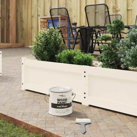 VidaXL Farba do drewna Biały 2,5 L Wydruk na ścianie