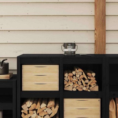 VidaXL Farba do drewna Czarny 2,5 L Wydruk na ścianie