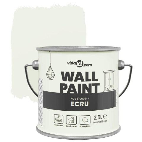 VidaXL Farba do ścian Brązowy 2,5 L Wydruk na ścianie