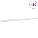 VidaXL Listwy schodowe 10 pcs Srebrny 67 x 3 x 2 cm Aluminium