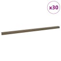 VidaXL Listwy schodowe 30 pcs Brązowy 67 x 3 x 2 cm Aluminium