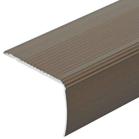 VidaXL Listwy schodowe 30 pcs Brązowy 67 x 3 x 2 cm Aluminium
