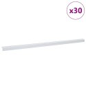 VidaXL Listwy schodowe 30 pcs Srebrny 67 x 3 x 2 cm Aluminium