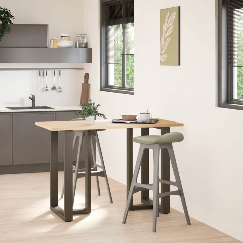 VidaXL Nogi do stołu barowego w kształcie litery T 2 szt. Czarne 60x35x(90-91) cm Stal