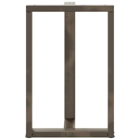 VidaXL Nogi do stołu barowego w kształcie litery T 2 szt. Czarne 60x35x(90-91) cm Stal