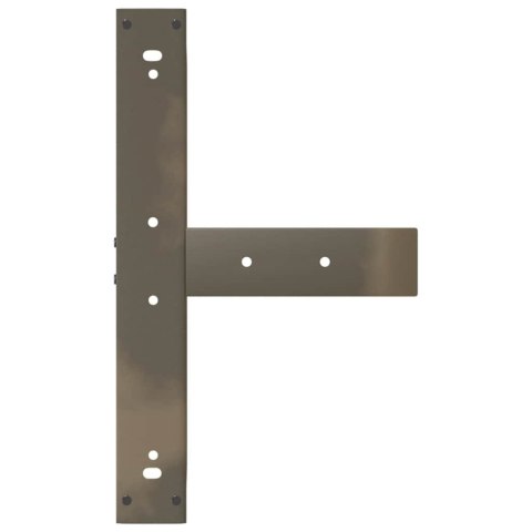 VidaXL Nogi do stołu barowego w kształcie litery T 2 szt. Czarne 60x35x(90-91) cm Stal