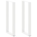 VidaXL Nogi do stołu barowego w kształcie litery U 2 szt. Białe 40x(100-101) cm Stal