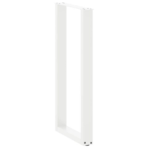VidaXL Nogi do stołu barowego w kształcie litery U 2 szt. Białe 40x(100-101) cm Stal