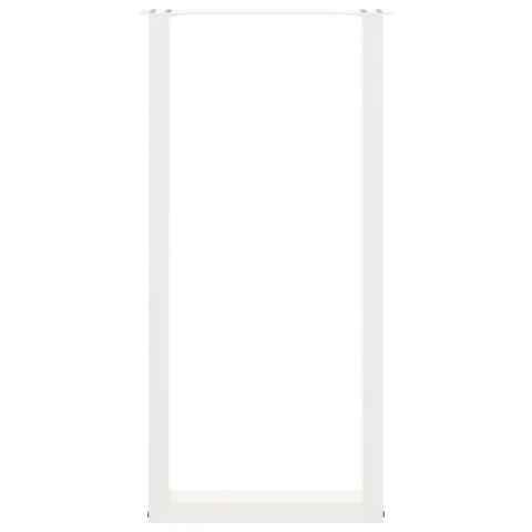 VidaXL Nogi do stołu barowego w kształcie litery U 2 szt. Białe 40x(100-101) cm Stal