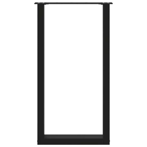 VidaXL Nogi do stołu barowego w kształcie litery U 2 szt. Czarne 40x(90-91) cm Stal