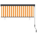 VidaXL Roleta Biały i Pomarańczowy 180 x 250 cm Materiał i Aluminium