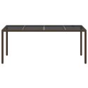 VidaXL Stół Ogrodowy Brązowy 190 x 90 x 75 cm polirattan