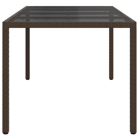VidaXL Stół Ogrodowy Brązowy 190 x 90 x 75 cm polirattan