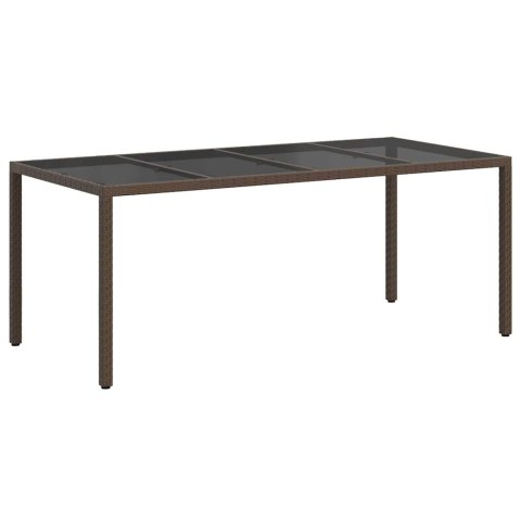 VidaXL Stół Ogrodowy Brązowy 190 x 90 x 75 cm polirattan