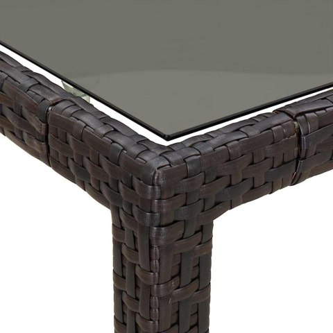 VidaXL Stół Ogrodowy Brązowy 190 x 90 x 75 cm polirattan
