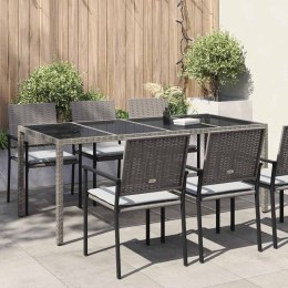 VidaXL Stół Ogrodowy Szary 190 x 90 x 75 cm polirattan