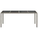 VidaXL Stół Ogrodowy Szary 190 x 90 x 75 cm polirattan