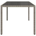 VidaXL Stół Ogrodowy Szary 190 x 90 x 75 cm polirattan