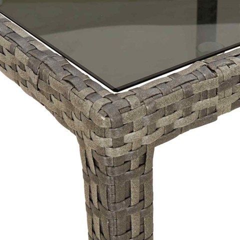 VidaXL Stół Ogrodowy Szary 190 x 90 x 75 cm polirattan