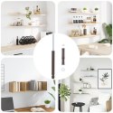 VidaXL Uchwyty do półek wiszących 12 pcs Beżowy Ø14 x 210 mm Stal