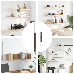 VidaXL Uchwyty do półek wiszących 12 pcs Beżowy Ø14 x 210 mm Stal