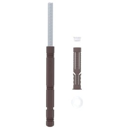 VidaXL Uchwyty do półek wiszących 12 pcs Beżowy Ø14 x 210 mm Stal