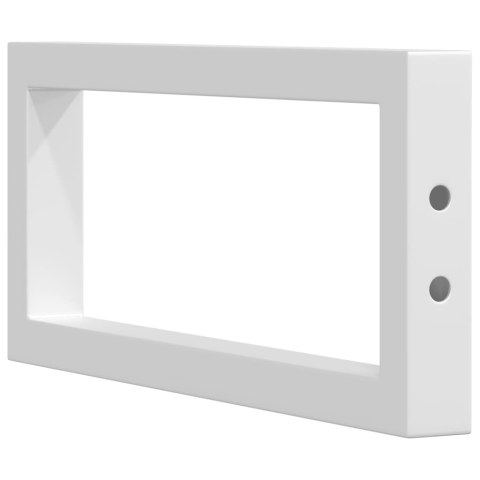 VidaXL Wsporniki do półki pod umywalkę, 2 szt., białe, prostokątne