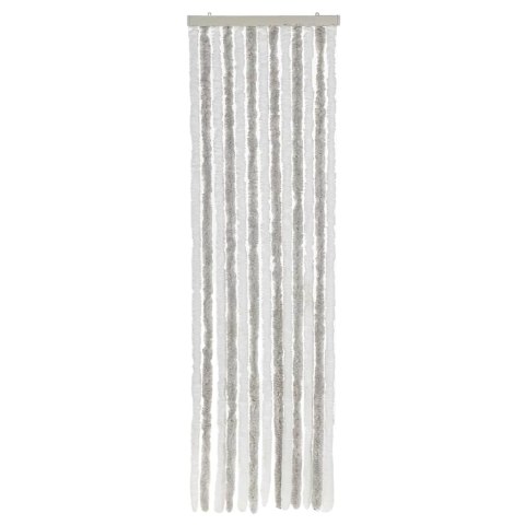 VidaXL Zasłona przeciwko owadom, szaro-biała, 56x185 cm, szenil