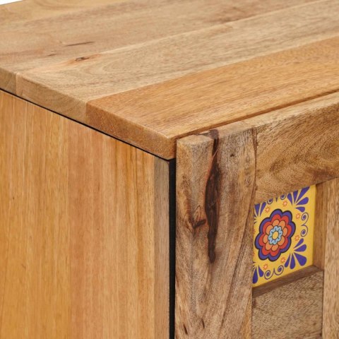 BUFET Z DRZWIAMI NATURALNY 40X33X75CM DREWNO Z MANGO