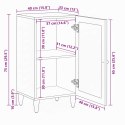 BUFET Z DRZWIAMI NATURALNY 40X33X75CM DREWNO Z MANGO