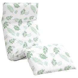 VidaXL Leżak składany wzór liścia 175x54x8,5 cm tkanina Oxford