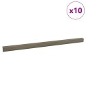 VidaXL Listwy schodowe 10 pcs szampański 67 x 3 x 2 cm Aluminium