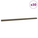 VidaXL Listwy schodowe 30 pcs Brązowy 67 x 3 x 2 cm Aluminium