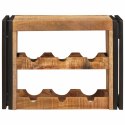 REGAŁ NA WINO BRĄZOWY 60X45X33CM LITE SUROWE DREWNO MANGO
