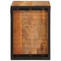 REGAŁ NA WINO BRĄZOWY 60X45X33CM LITE SUROWE DREWNO MANGO