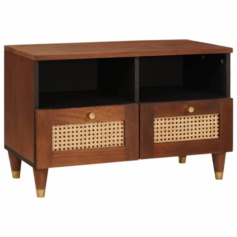 SZAFKA POD TELEWIZOR BRĄZOWY 70X33,5X46CM DREWNO Z MANGO