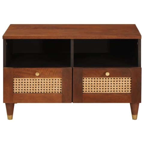 SZAFKA POD TELEWIZOR BRĄZOWY 70X33,5X46CM DREWNO Z MANGO